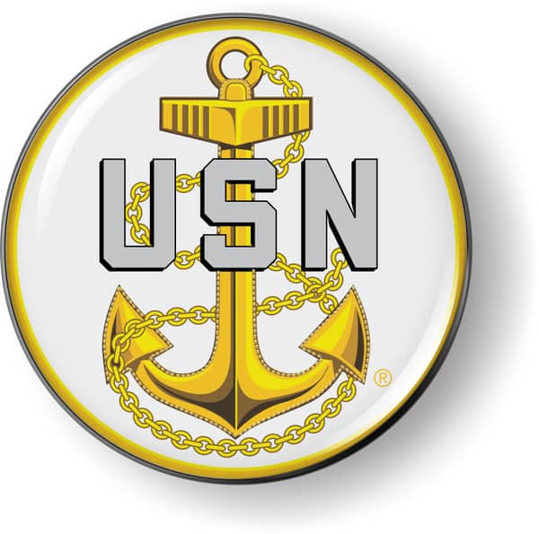 U.S. Navy Fouled Anchor - Chief Petty Officer Emblem (w)